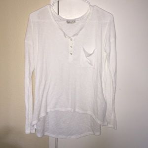 White Abercrombie and Fitch Henley top