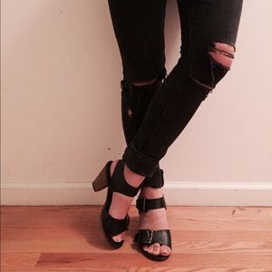 Steve Madden Black Heeled Sandals