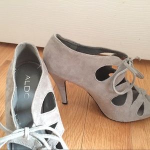 ALDO Grey Suede Heels