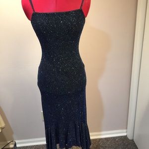 Prom Cocktail knit dress with flutter hem