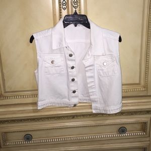 White Denim American Apparel Vest