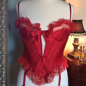 Fredrick's red lace bustier