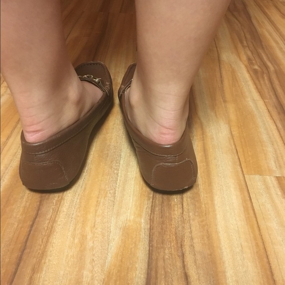 Women's 8M cognac loafers