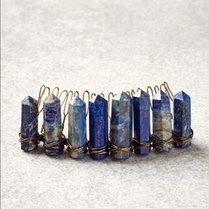 Blue lapis hair comb
