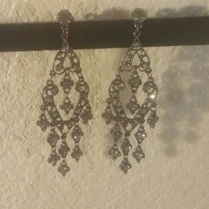 Dark Silver Dangling Earrings