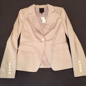 The Limited Tan Pinstripe Blazer