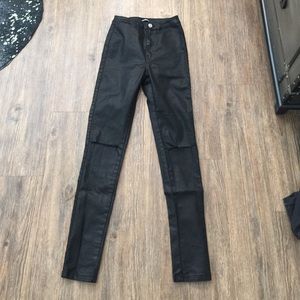 Misguided high waisted ripped knee pants