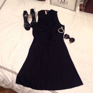 Ralph Lauren black ruffled dress