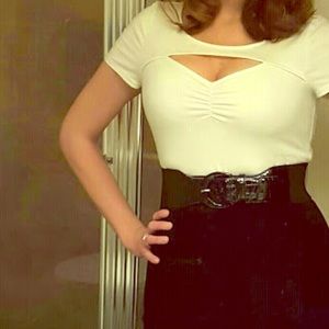 Modcloth White Sweetheart Flash of Sassy Top