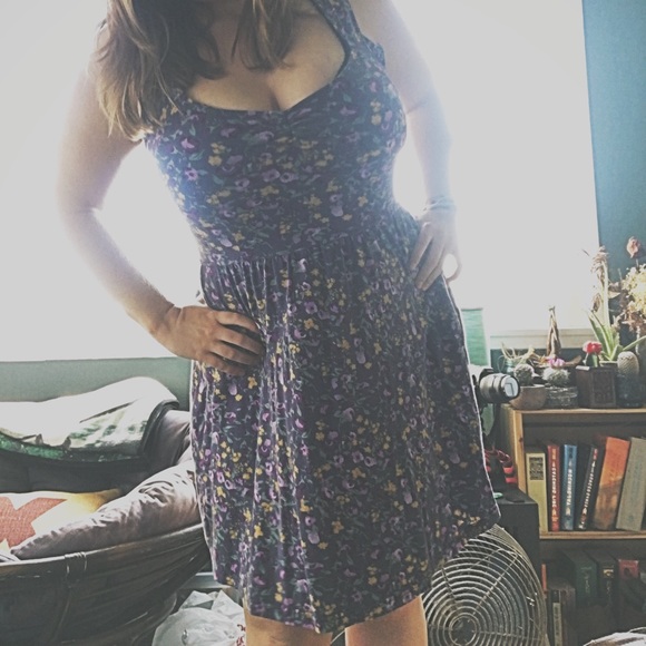 Purple floral sundress
