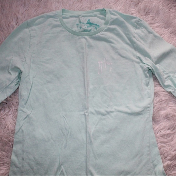 long sleeve teal guy Harvey tshirt