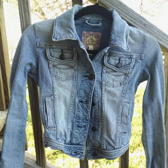 Abercrombie and Fitch Distressed Denim Jacket