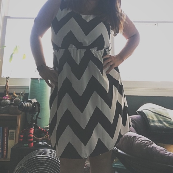 Chevron striped dress