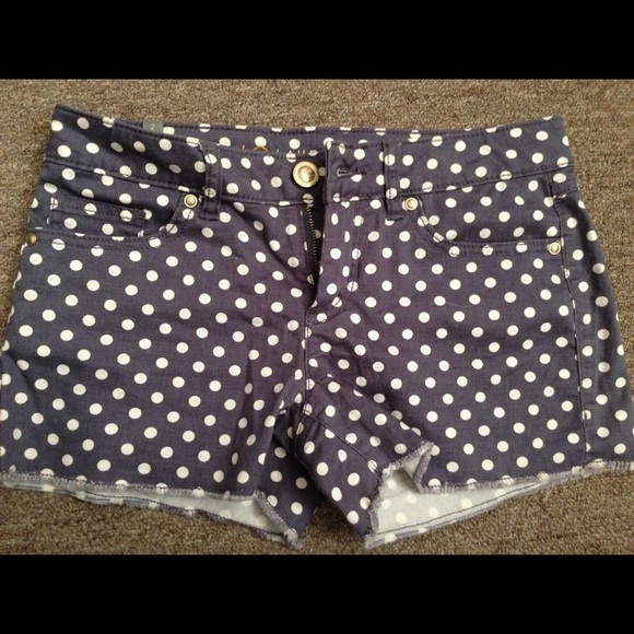 Lauren Conrad polka dot frayed shorts