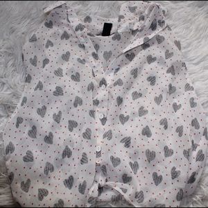 XXI sheer button up top