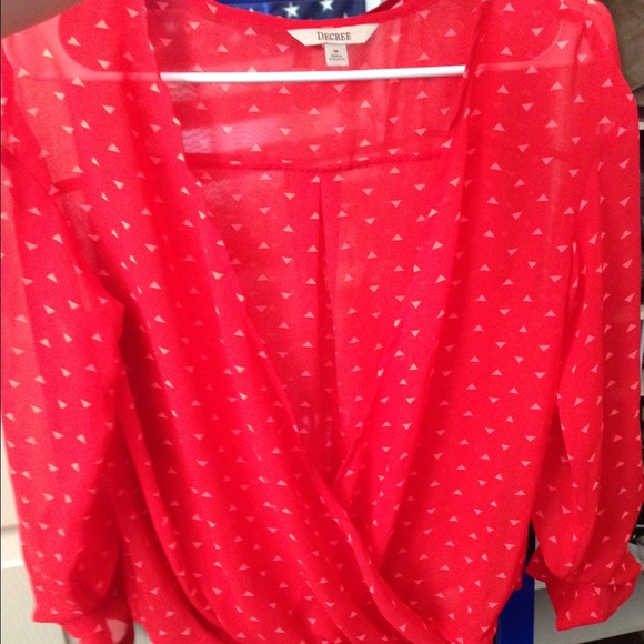 Open front chiffon dress blouse