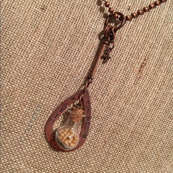 ✝Faith✝Custom Stamped Mustard Seed Necklace✝