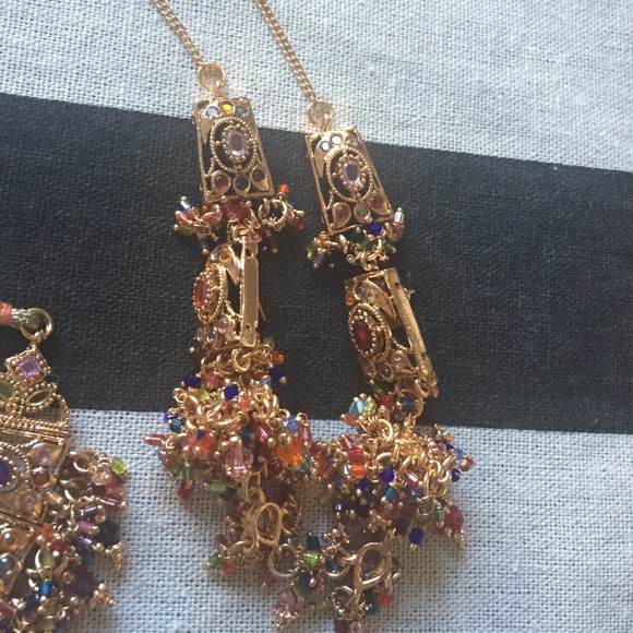 Never worn Indian jewelry, necklace and earrings - Picture 3 of 3