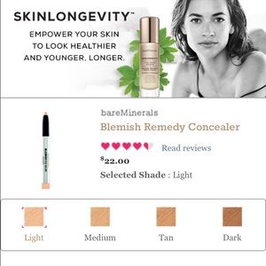 Blemish remedy bare minerals concealer