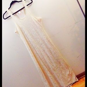 Cream Dress with Floral Design
