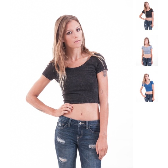 Acid Wash Crop Top