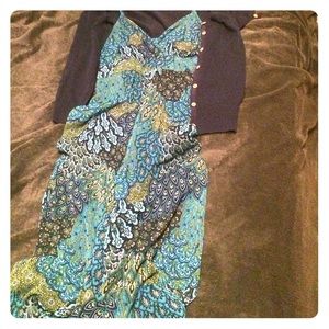 Thin/light dress; straps -comes with cover up