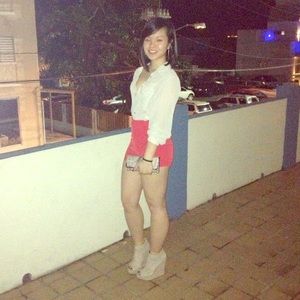 Taupe Cutout Wedges/Booties - Size 6