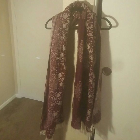 Thick Burgundy Winter Scarf - Picture 1 of 4