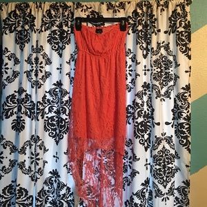 Coral, Lacey sun dress