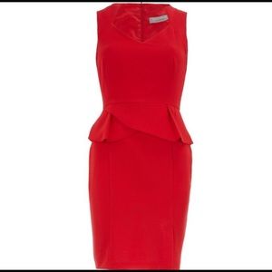 🌸Beautiful Red Peplum Cocktail Dress