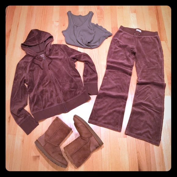 Super Cozy Velour Track Suit Hoodie Joggers