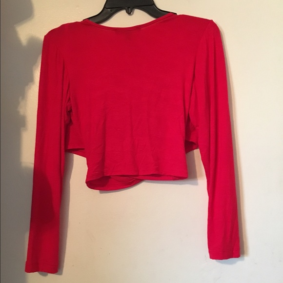 😍 Long sleeve crossover crop top size L - Picture 4 of 4