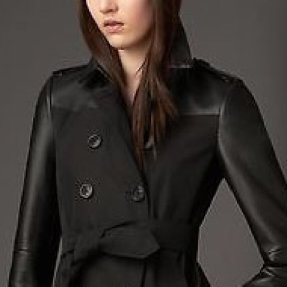 NWT Burberry London Brightwell Leather Trench