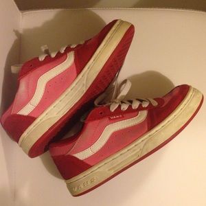 Red and pink Vans