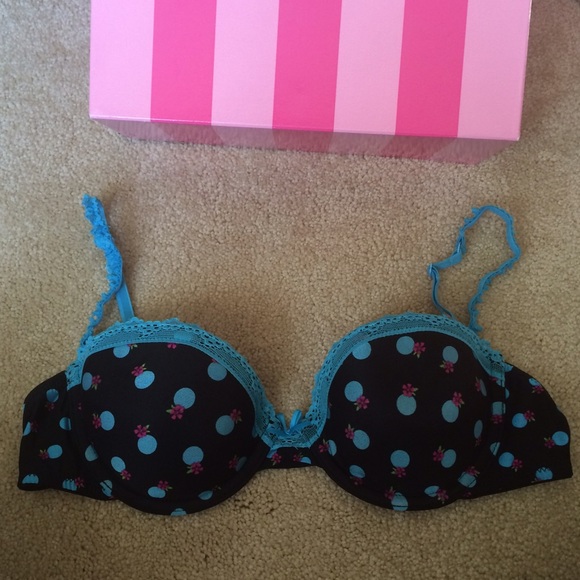 Blue Polka Dot Victoria's Secret Bra