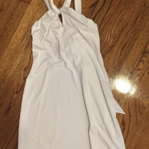 Athleta xxs white swim halter dress