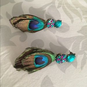 Peacock earrings