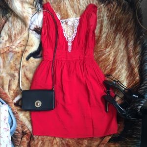 ‼️SOLD‼️Red Backless Anthropologie Dress