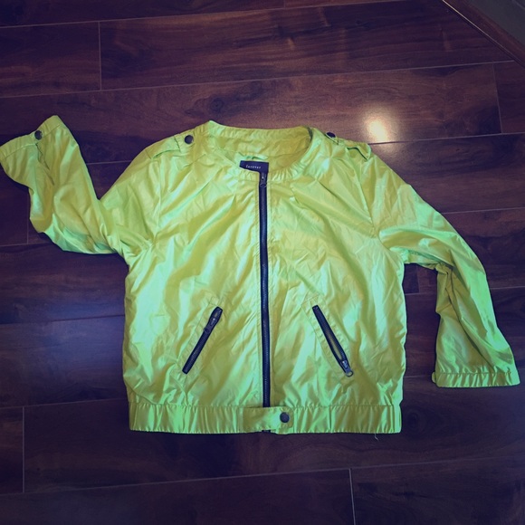 Neon line green parachute jacket