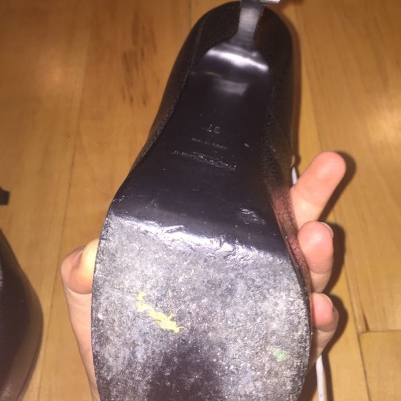 Black leather YSL heels - Picture 3 of 3