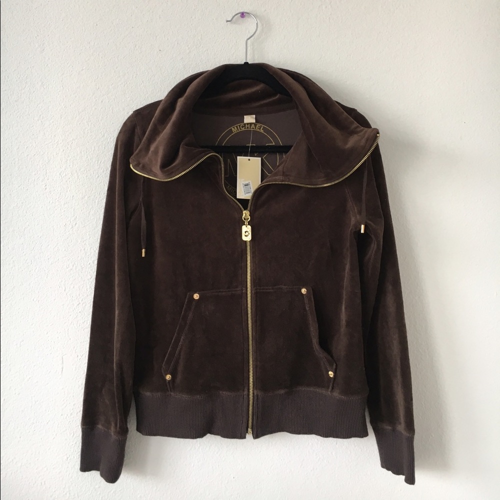 Michael Kors Velour Zip Up