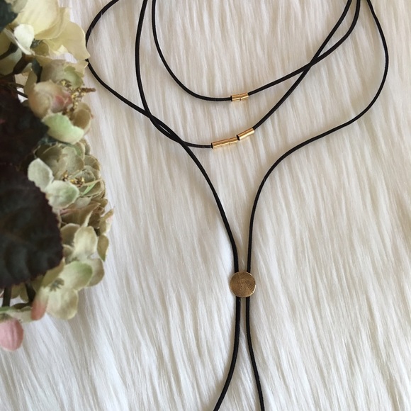 💓Long Layered Detailed Pendant Link Cord Necklace - Picture 4 of 4