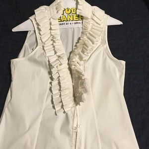 WHBM fluffy collar tank