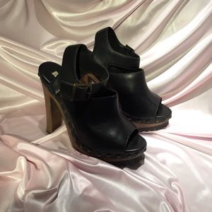 Zara wooden heels