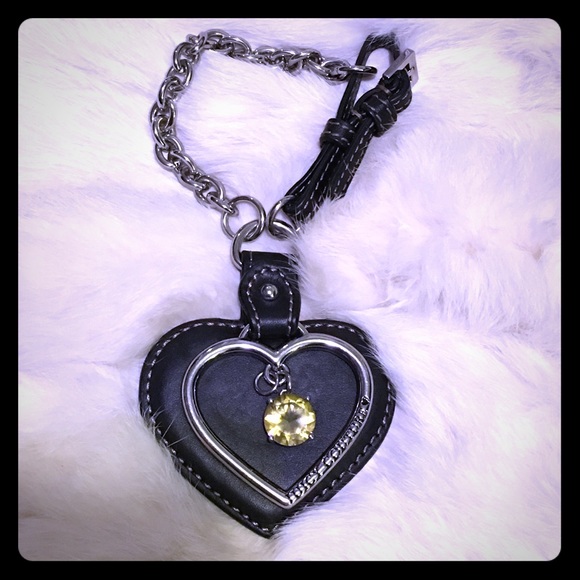 Juicy Couture Leather Heart Key Chain