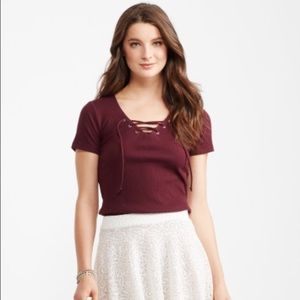 Maroon crop top