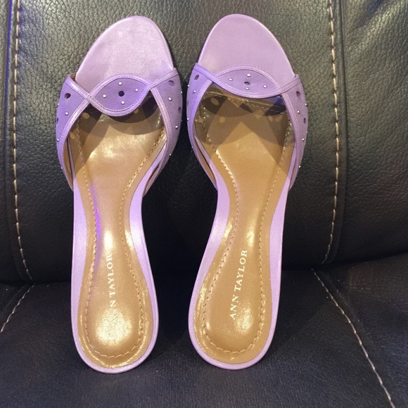 New Ann Taylor Studded Purple Mule