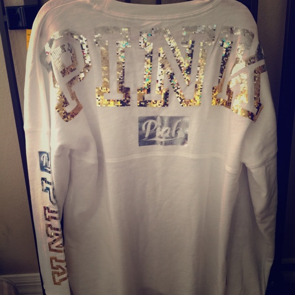 BRAND NEW PINK Sequin Ombre Varsity Crew (SOLD!!!)