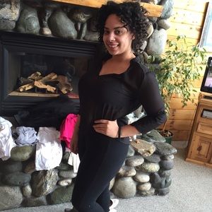 ✨Sheer black blouse✨