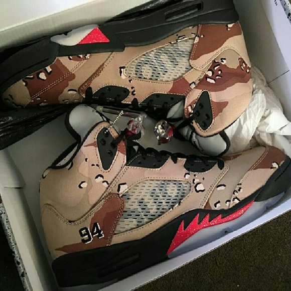 Supreme Jordan 5s, camo